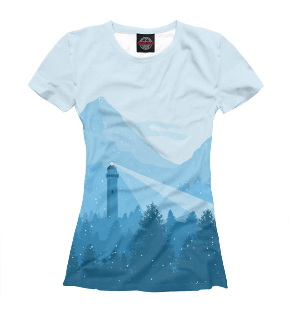 Женская футболка с изображением Lighthouse цвета Белый