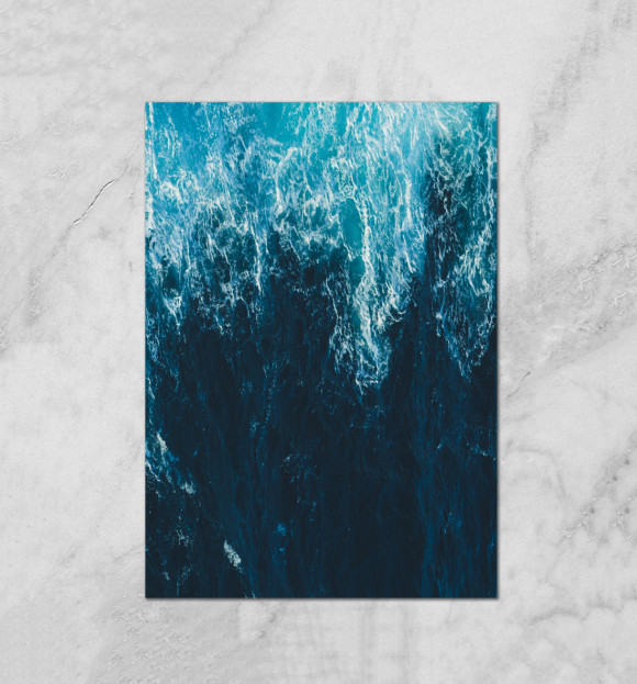 Плакат с изображением Океан цвета Белый