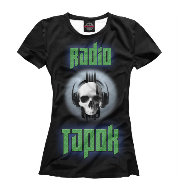 Женская футболка с изображением Radio Tapok цвета Белый