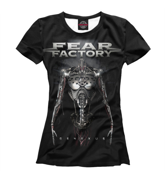 Женская футболка с изображением Fear Factory цвета Белый