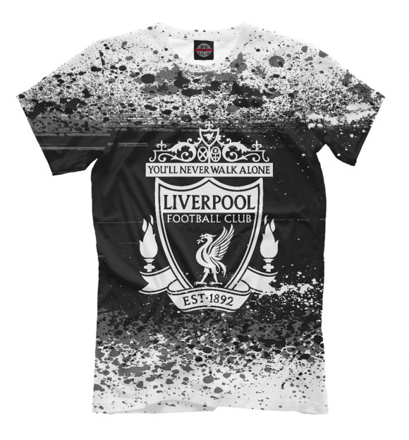 Мужская футболка с изображением Liverpool цвета Молочно-белый