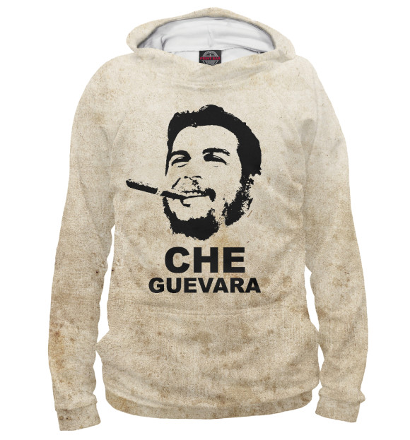 Мужское худи с изображением Ernesto Che Guevara цвета Белый