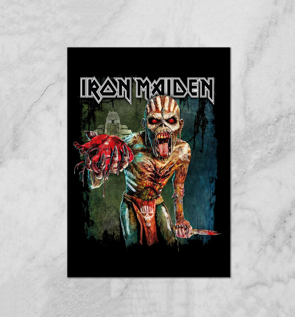 Плакат с изображением Iron Maiden цвета Белый