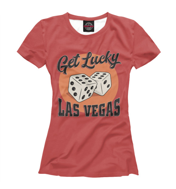 Женская футболка с изображением Las Vegas цвета Белый