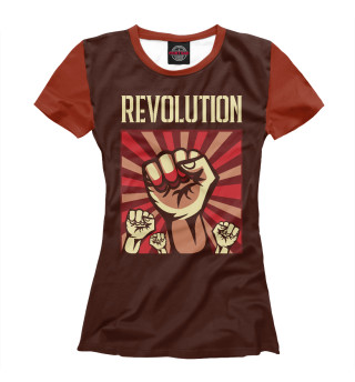 Женская футболка Революция