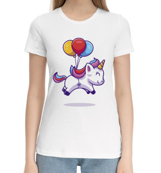 Хлопковая футболка для девочек Unicorn