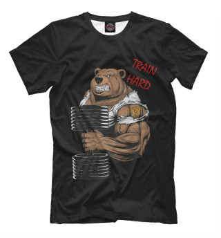 Мужская футболка Медведь качек