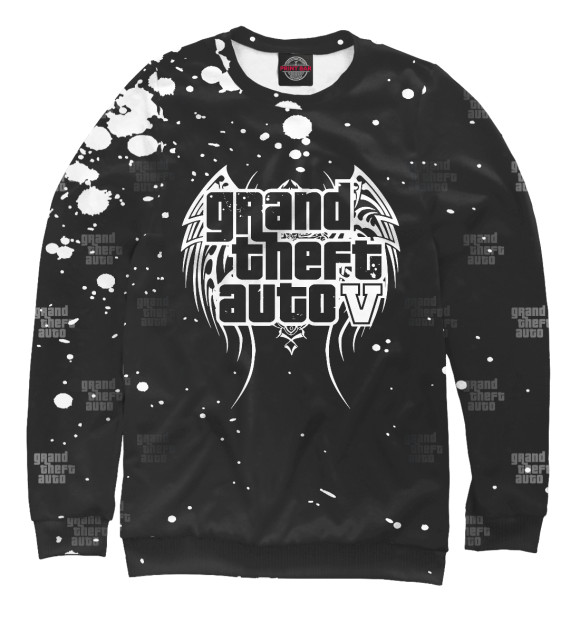 Мужской свитшот с изображением Grand Theft Auto | GTA цвета Белый