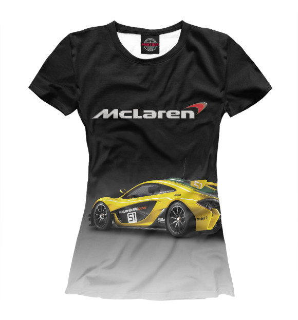 Футболка для девочек с изображением McLaren цвета Белый
