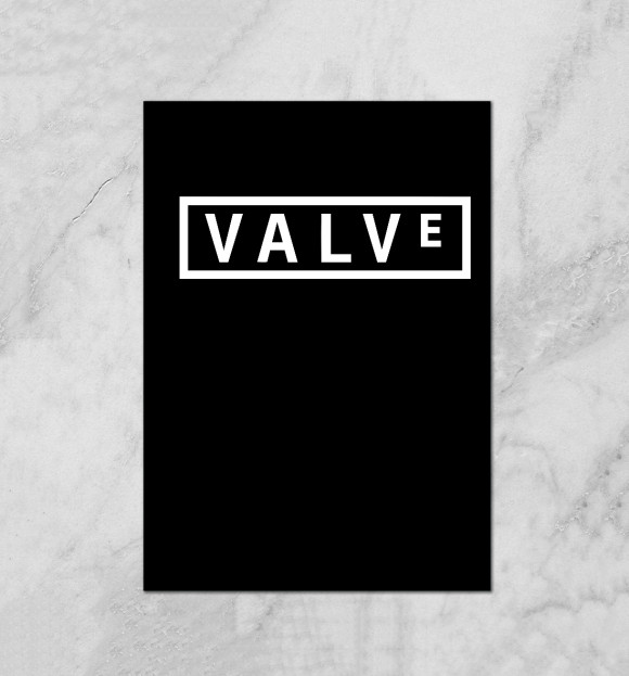 Плакат с изображением Valve цвета Белый