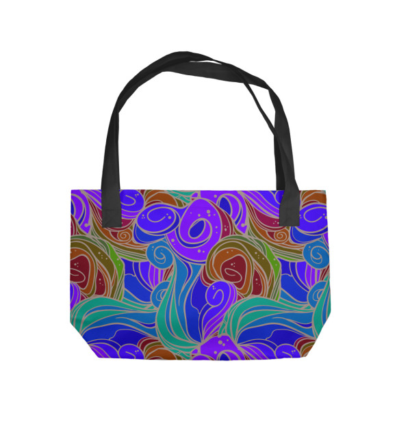Пляжная сумка с изображением Psychedelic цвета 