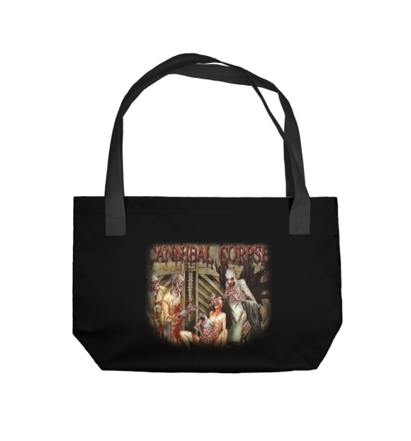 Пляжная сумка с изображением Cannibal Corpse цвета 