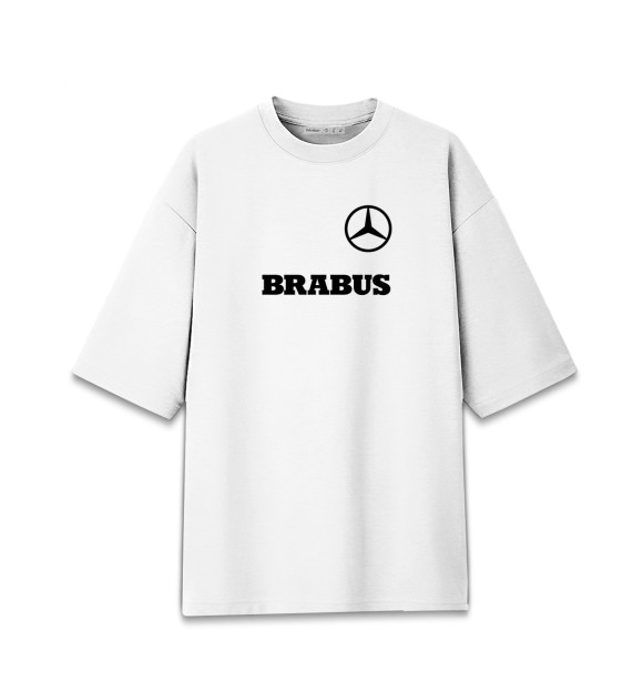 Мужская футболка оверсайз с изображением Mercedes Brabus цвета Белый