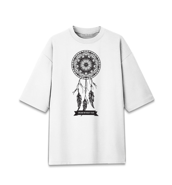 Мужская футболка оверсайз с изображением Ловец снов цвета Белый