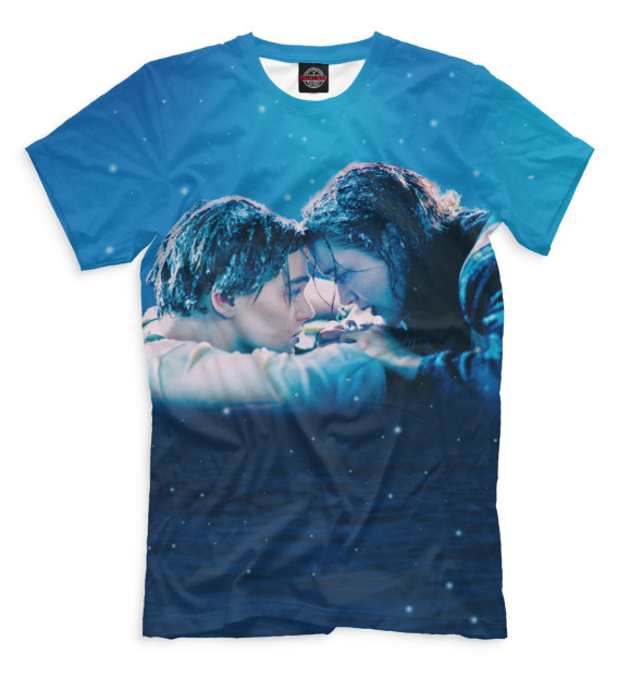 Мужская футболка с изображением Титаник цвета Грязно-голубой
