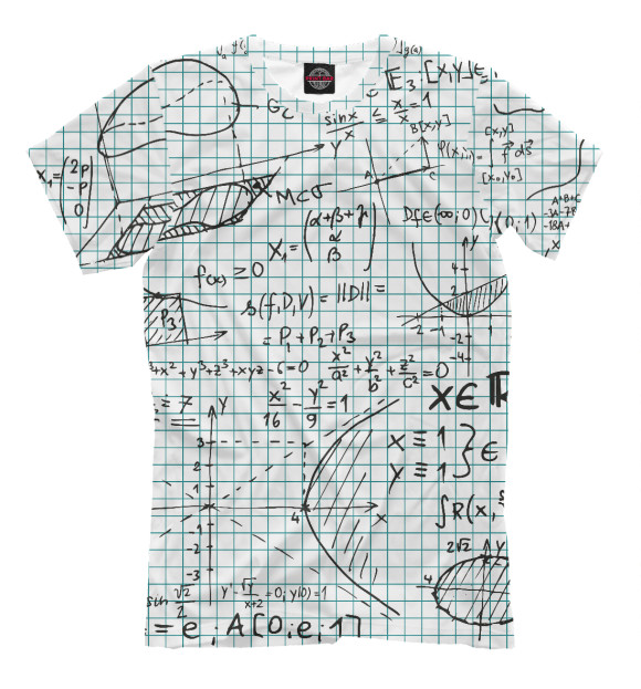 Мужская футболка с изображением Математика цвета Бежевый