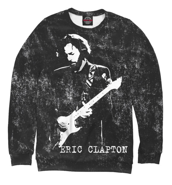 Свитшот для девочек с изображением Eric Clapton цвета Белый