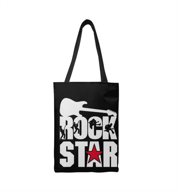 Сумка-шоппер с изображением RockStar цвета 
