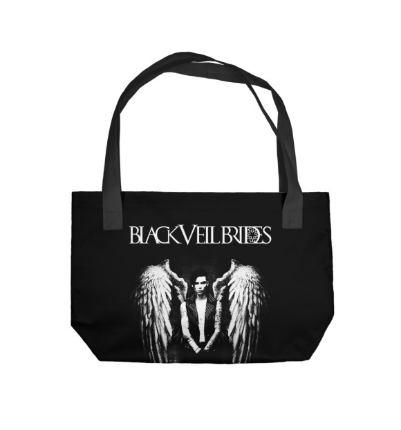 Пляжная сумка с изображением Black Veil Brides цвета 