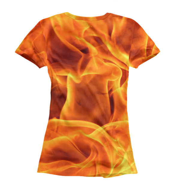 Женская футболка с изображением Яркий огонь цвета Белый