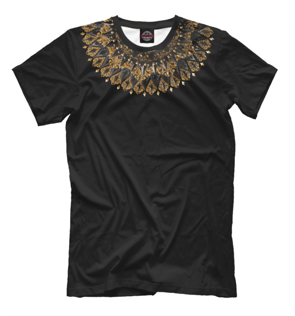 Мужская футболка с изображением GoldMandala цвета Черный
