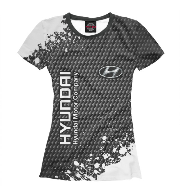 Женская футболка с изображением Hyundai Motor цвета Белый