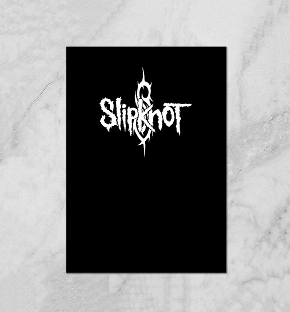 Плакат с изображением Slipknot цвета Белый