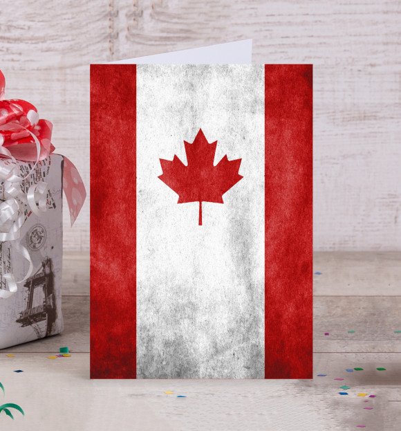 Открытка с изображением Флаг Канады цвета Белый