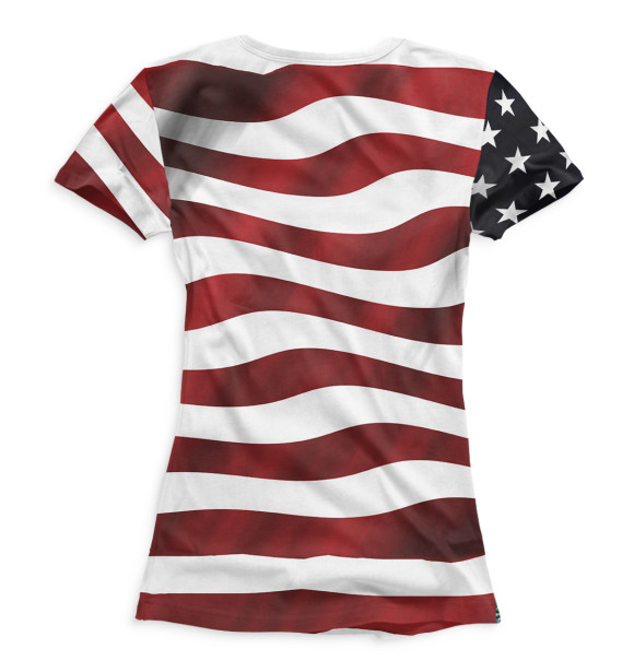 Женская футболка с изображением США цвета Белый