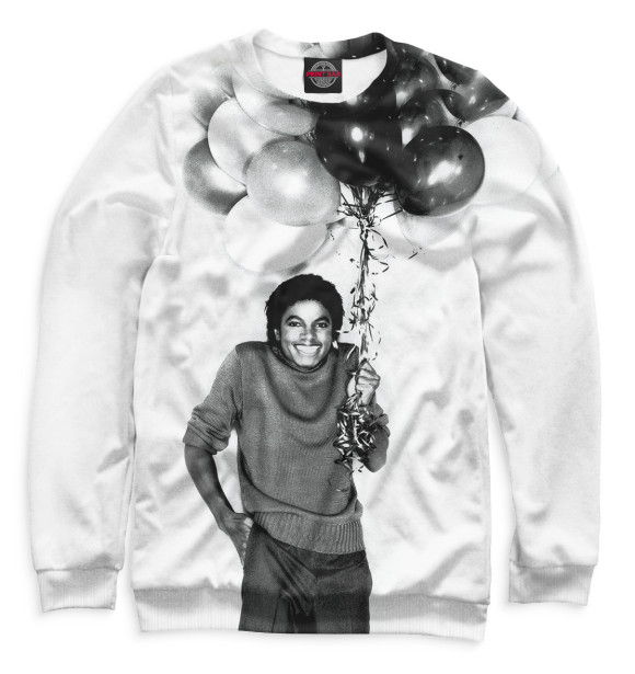 Свитшот для мальчиков с изображением Michael Jackson цвета Белый