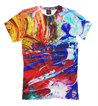 Мужская футболка Абстрактные краски