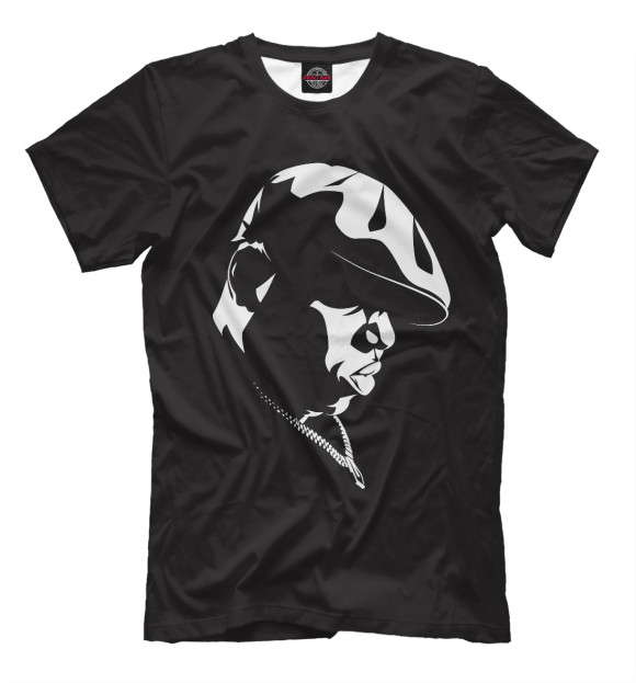 Мужская футболка с изображением The Notorious B.I.G. цвета Черный