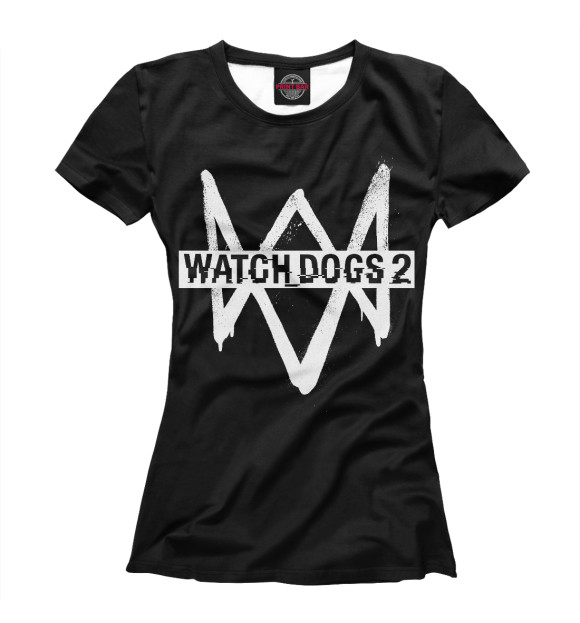 Футболка для девочек с изображением Watch Dogs 2 цвета Белый