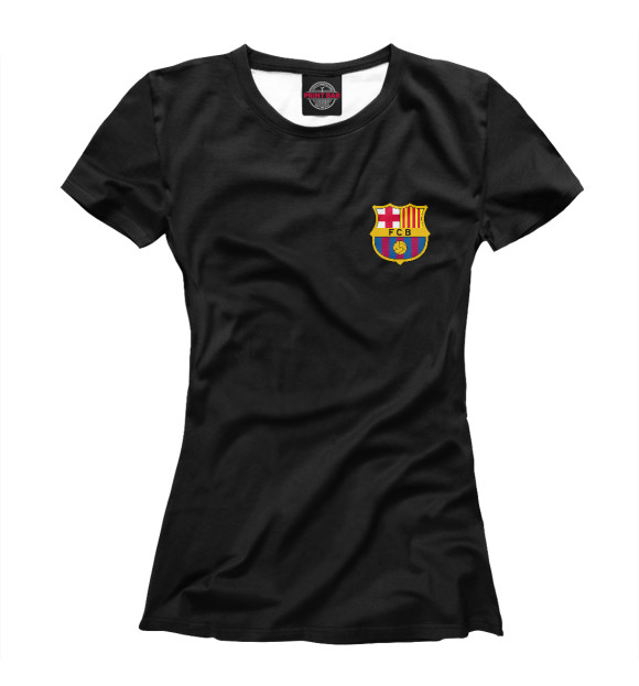 Женская футболка с изображением Barcelona цвета Белый