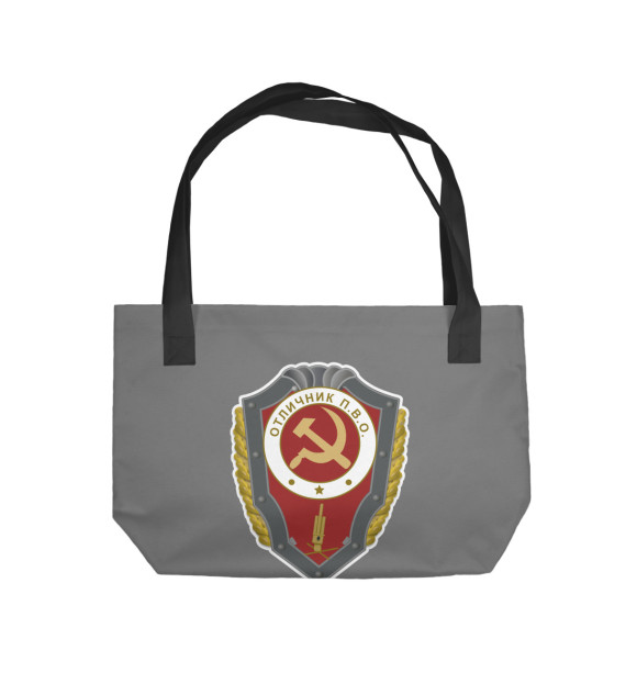 Пляжная сумка с изображением Отличник ПВО СССР цвета 