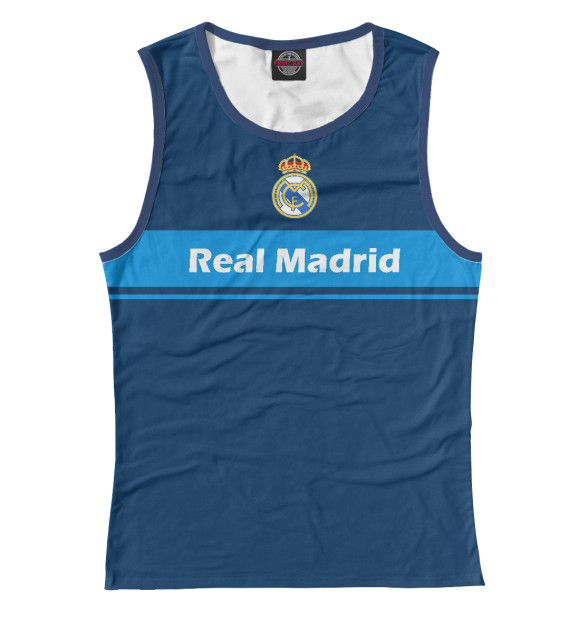 Майка для девочки с изображением Real Madrid цвета Белый