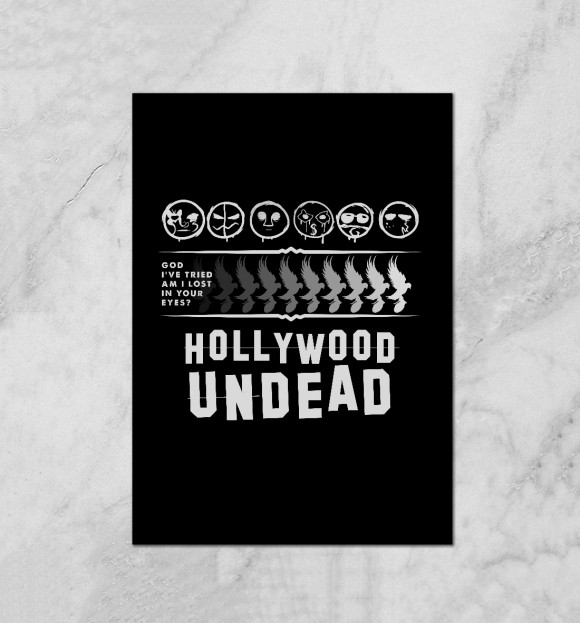 Плакат с изображением Hollywood Undead Paradise Lost цвета Белый