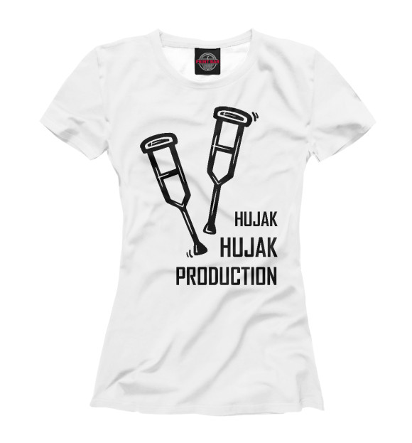 Женская футболка с изображением Hujak Hujak Production цвета Белый