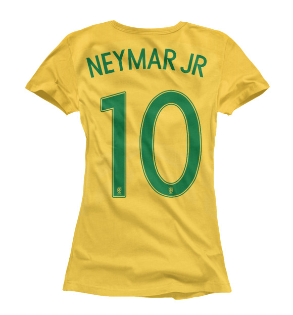 Женская футболка с изображением Неймар Форма Сборной Бразилии цвета Белый