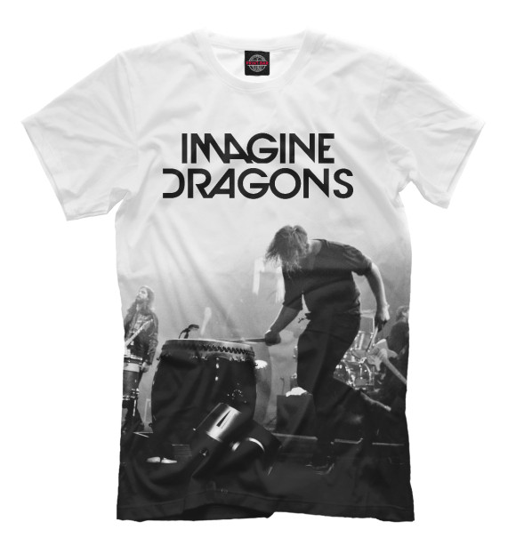 Мужская футболка с изображением Imagine Dragons цвета Молочно-белый