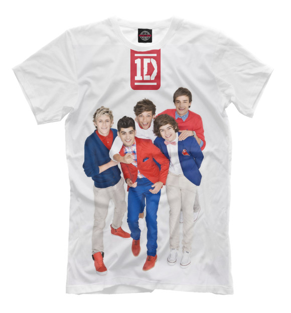 Футболка для мальчиков с изображением One Direction цвета Молочно-белый