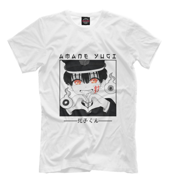 Мужская футболка с изображением Туалетный мальчик Ханако цвета Белый