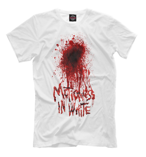 Мужская футболка с изображением Motionless In White цвета Молочно-белый