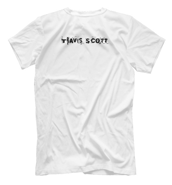 Мужская футболка с изображением Travis Scott цвета Белый