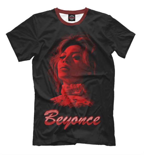 Мужская футболка с изображением Beyonce цвета Черный