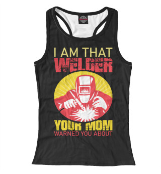 Женская майка-борцовка Сварщик (Welder)