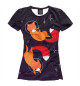 Женская футболка Космические лисы