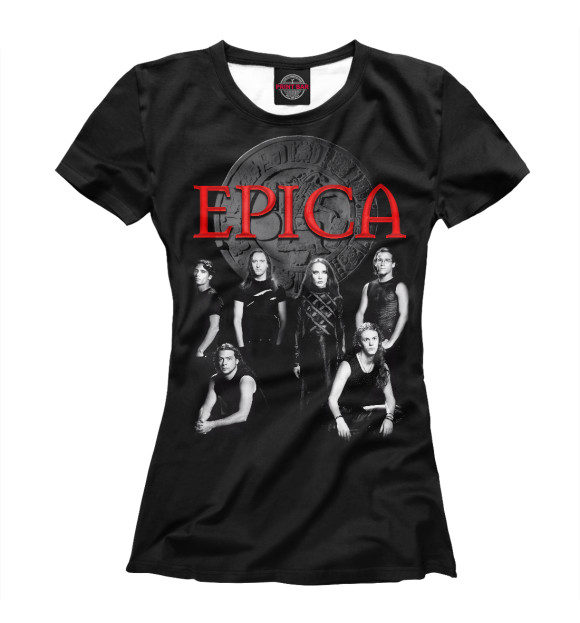 Женская футболка с изображением EPICA цвета Белый
