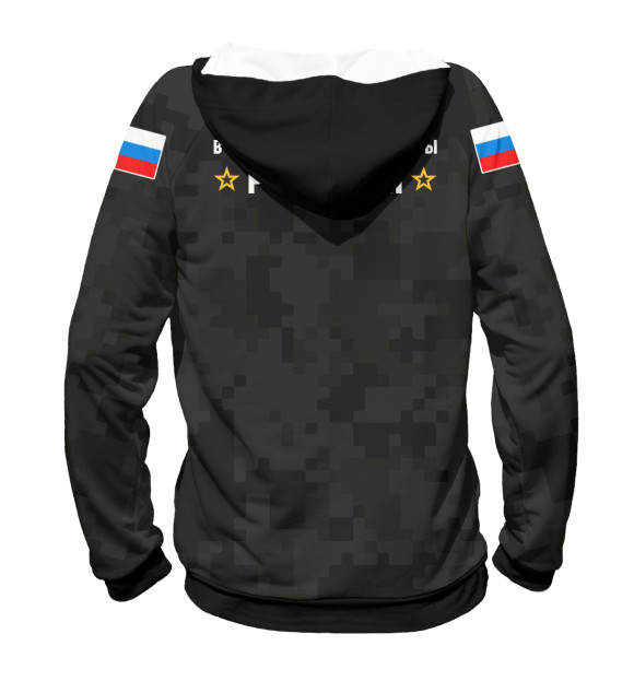 Женское худи с изображением Армия России цвета Белый