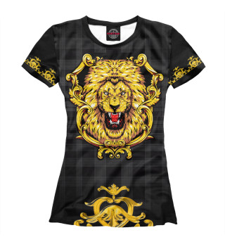 Женская футболка Золотой лев